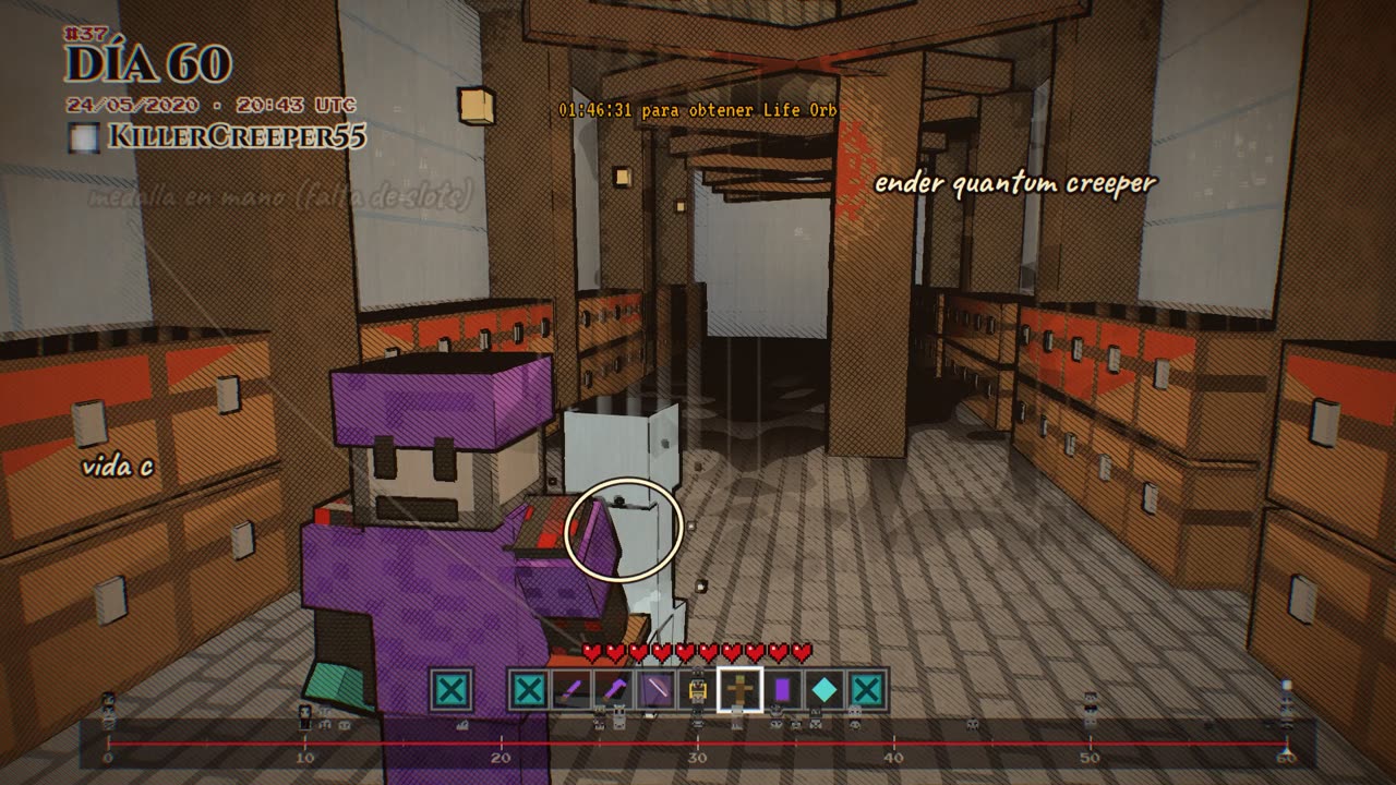 KillerCreeper55, día 60: notas a mano sobre el Ender Quantum Creeper
